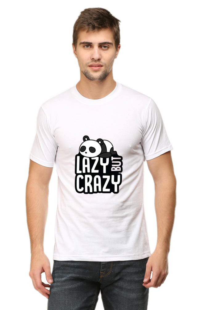 Lazy But Crazy Unisex Round Neck Half Sleeve T-Shirt