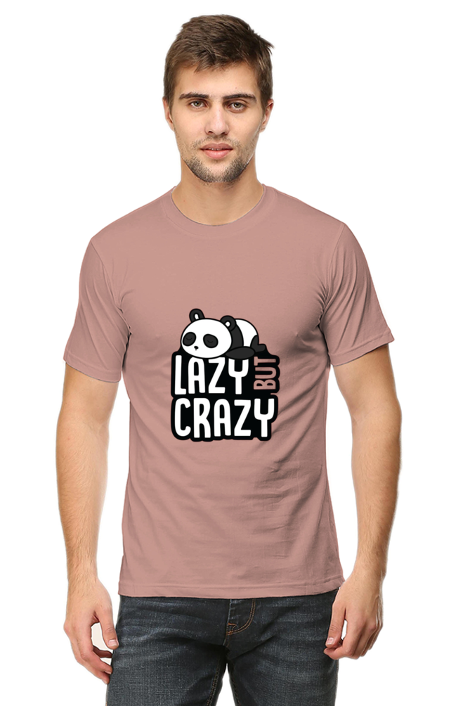 Lazy But Crazy Unisex Round Neck Half Sleeve T-Shirt