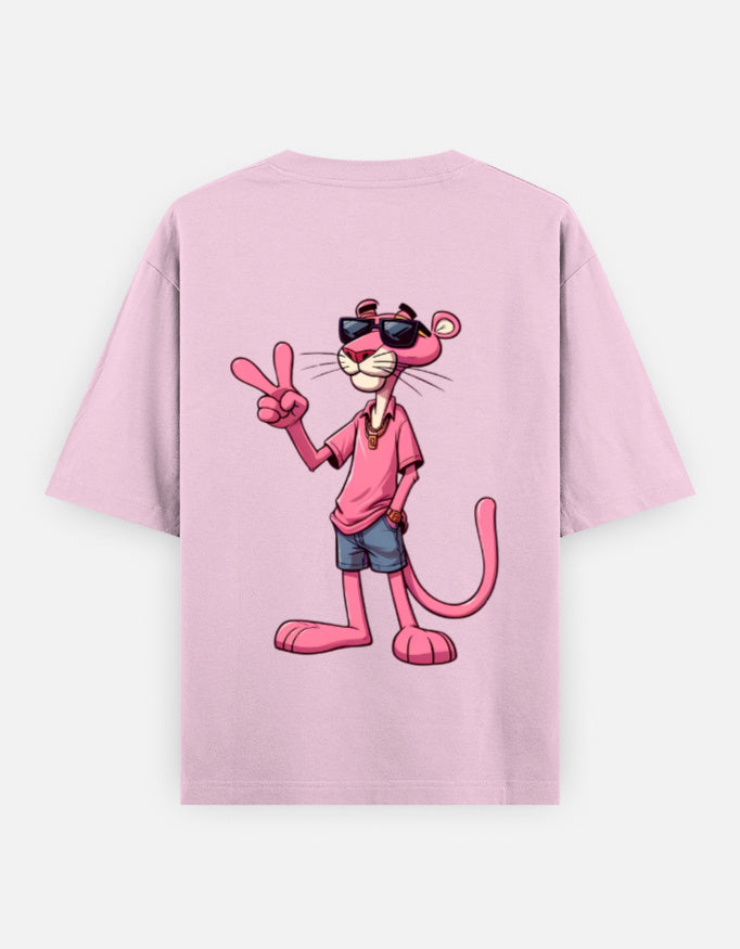 Pink Panther Oversized T-Shirt | Trendy Cartoon Graphic Tee for Men & Women | House of ViDi