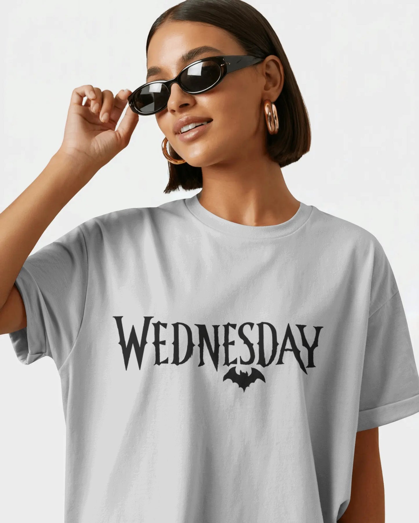 Wednesday Logo Oversized T-Shirt – Gothic Dark Aesthetic Tee | House of ViDi