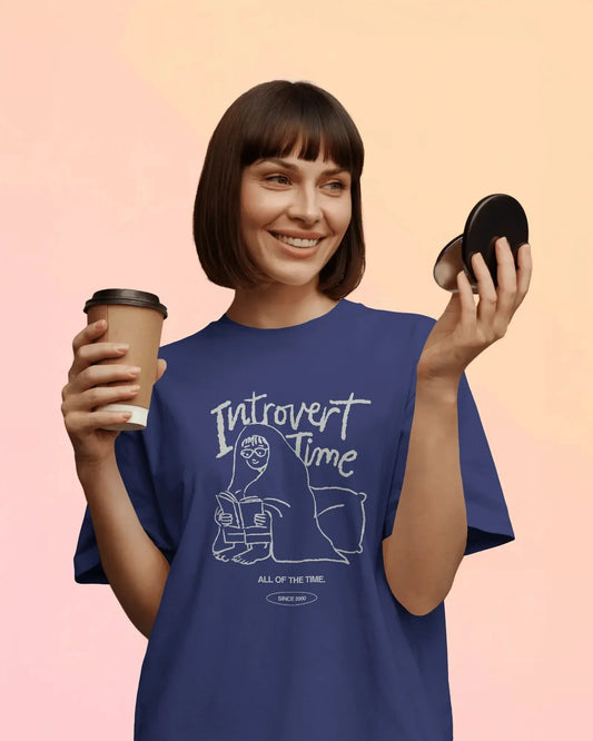 Introvert Time Unisex Oversized T-shirt - House of ViDi