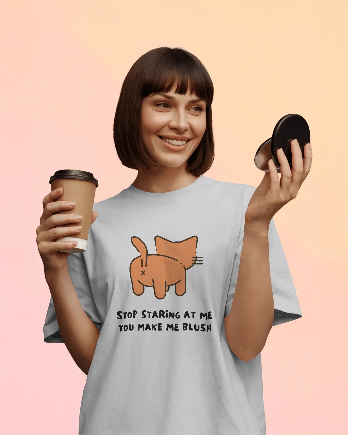 Stop Staring at Me – Unisex Oversized T-shirt