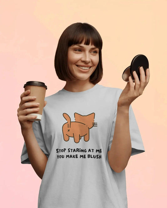 Stop Staring at Me – Unisex Oversized T-shirt - House of ViDi