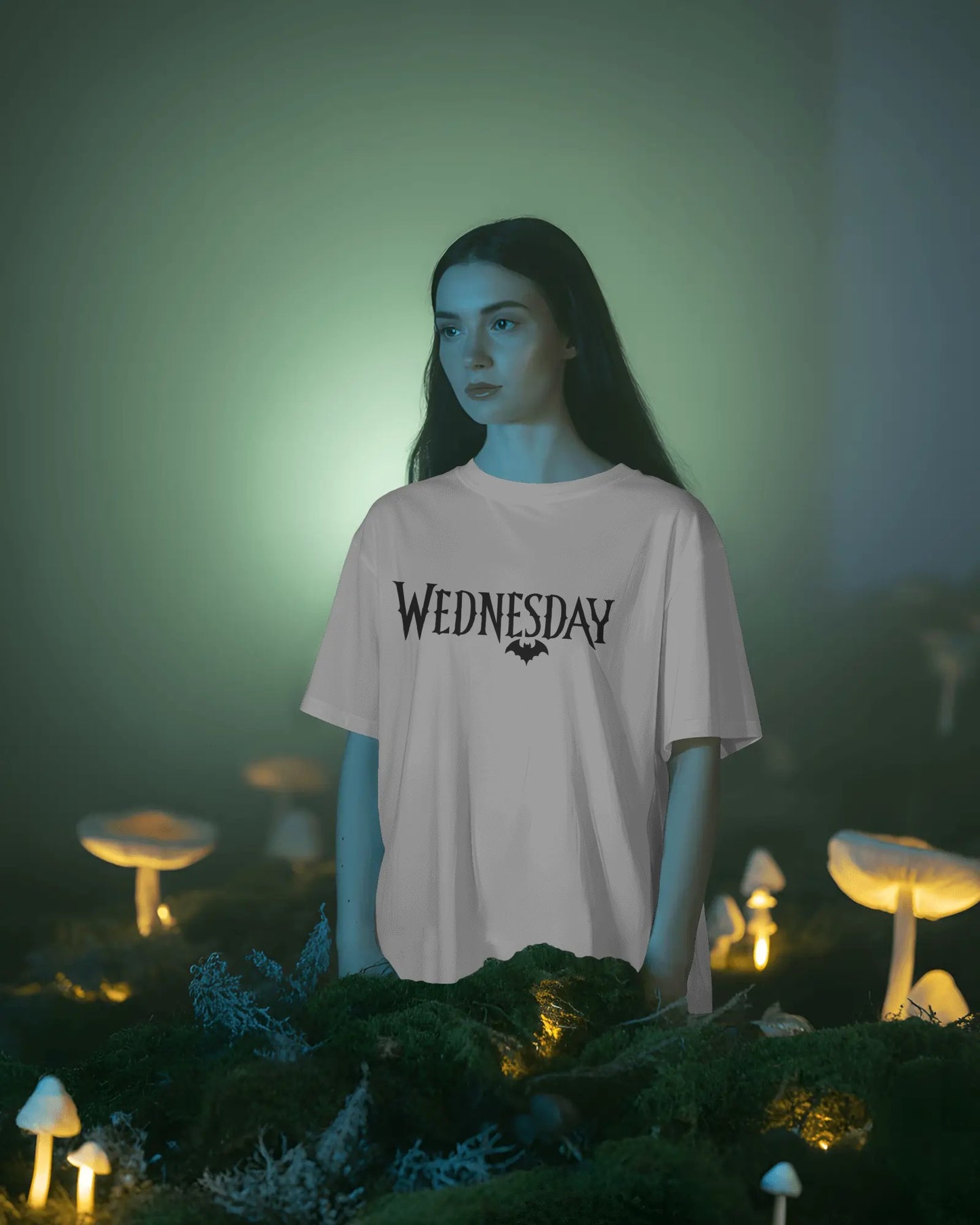 Wednesday Logo Oversized T-Shirt – Gothic Dark Aesthetic Tee | House of ViDi