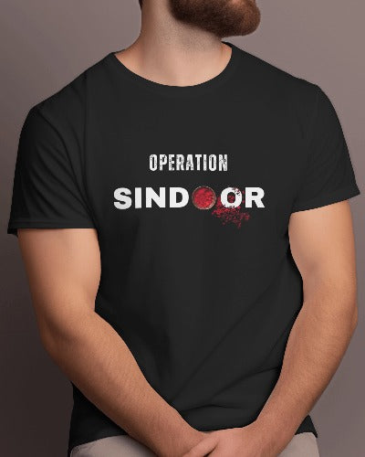 Operation Sindoor Black T-Shirt – Patriotic Tribute to Indian Bravery