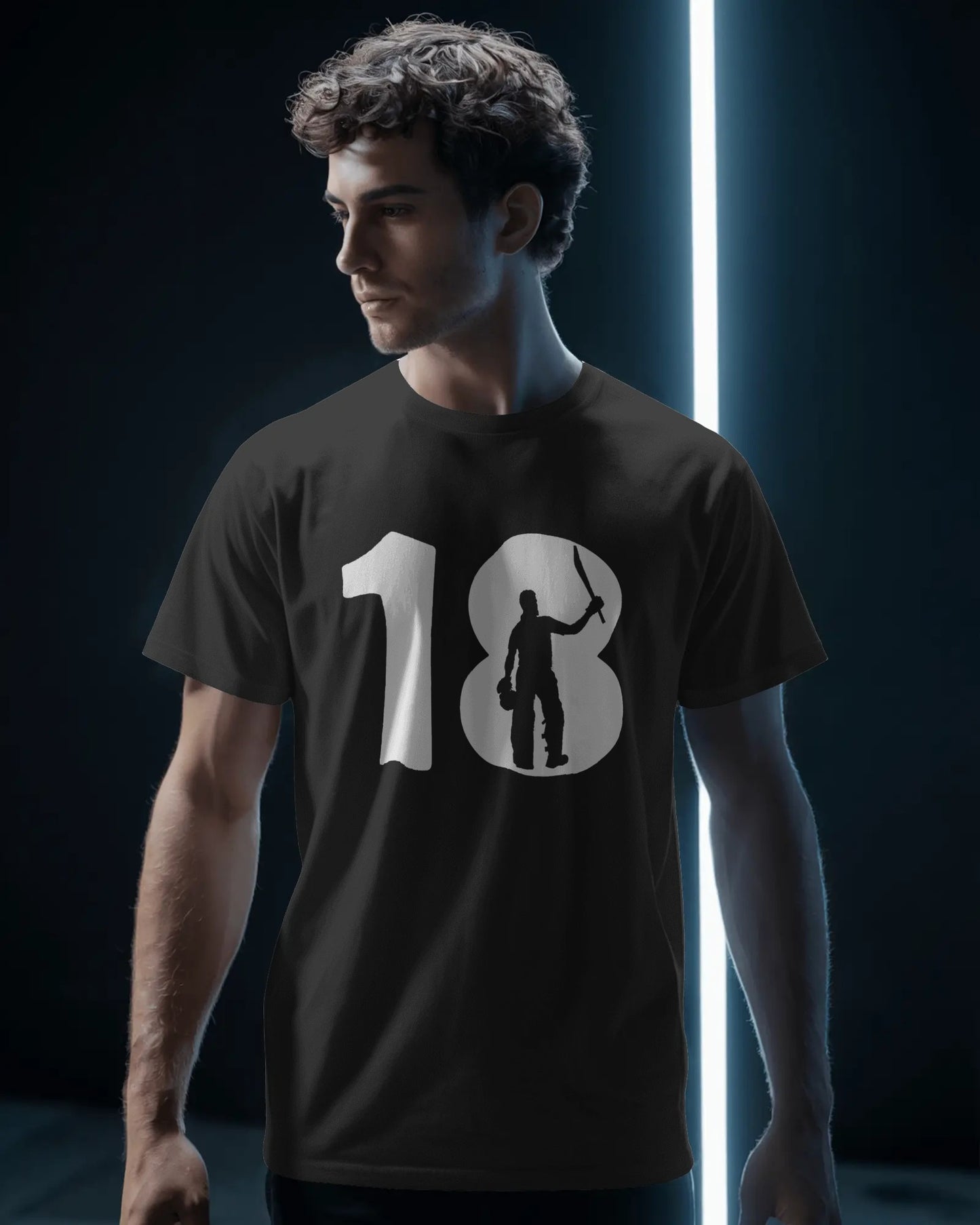 18 – The Legacy Lives On | Virat Kohli Tribute T-Shirt | Unisex Black Tee for True Fans