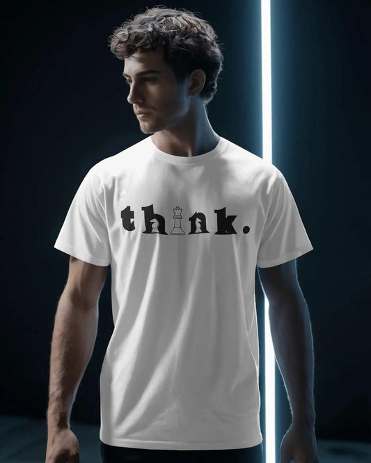 THINK Chess Classic T-shirt | Minimal Chess Design Unisex Tee | House of ViDi - House of ViDi