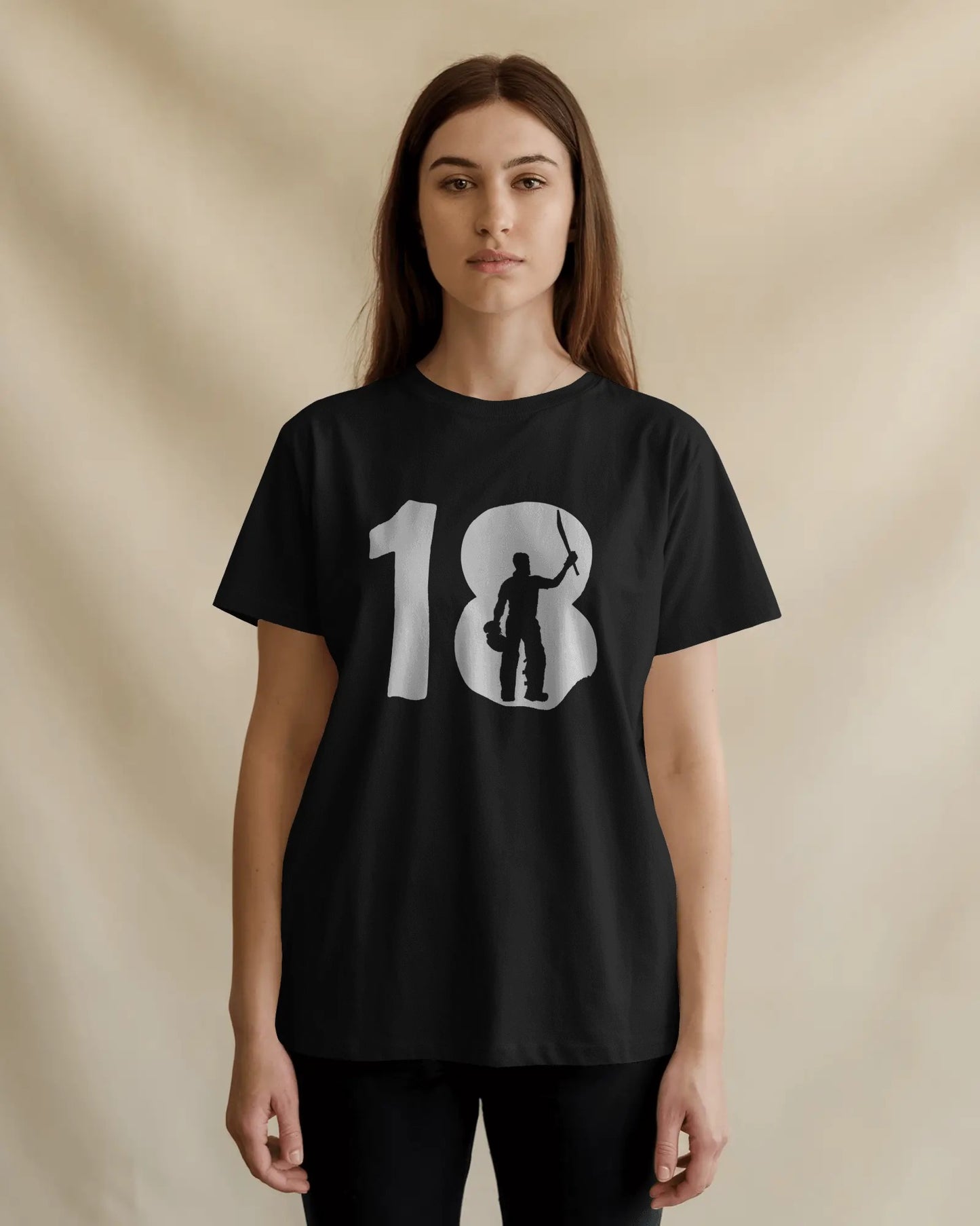 18 – The Legacy Lives On | Virat Kohli Tribute T-Shirt | Unisex Black Tee for True Fans