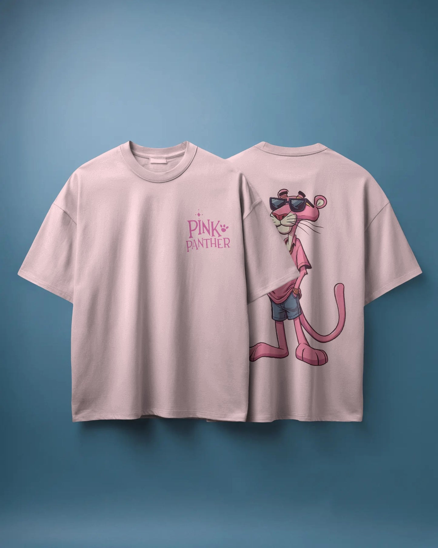 Pink Panther Oversized T-Shirt | Trendy Cartoon Graphic Tee for Men & Women | House of ViDi
