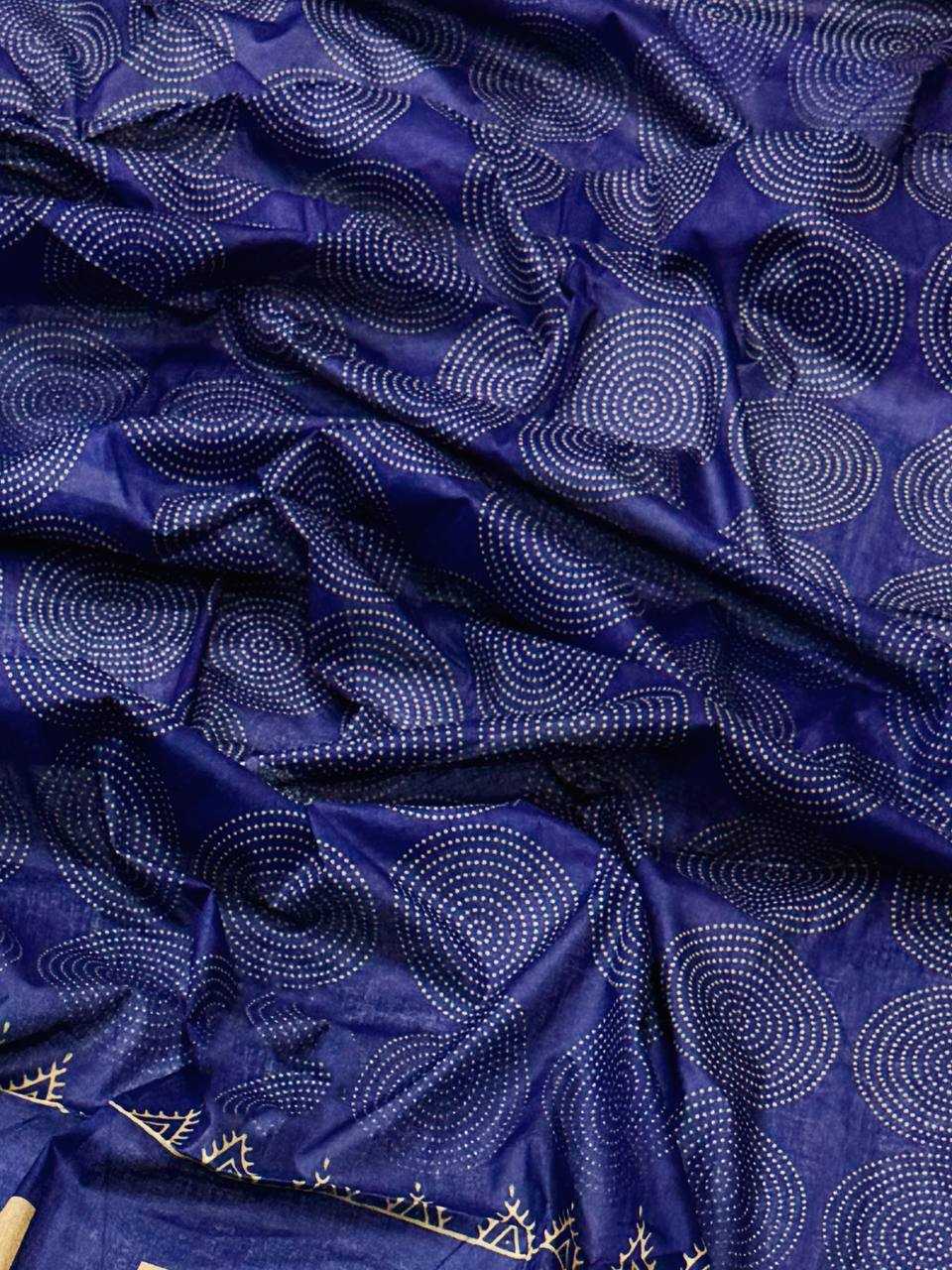 Pure Cotton Bagru Bandhani Hand Block Print Saree with Contrast Red Blouse – Elegant Party & Festive Wear - House of ViDi
