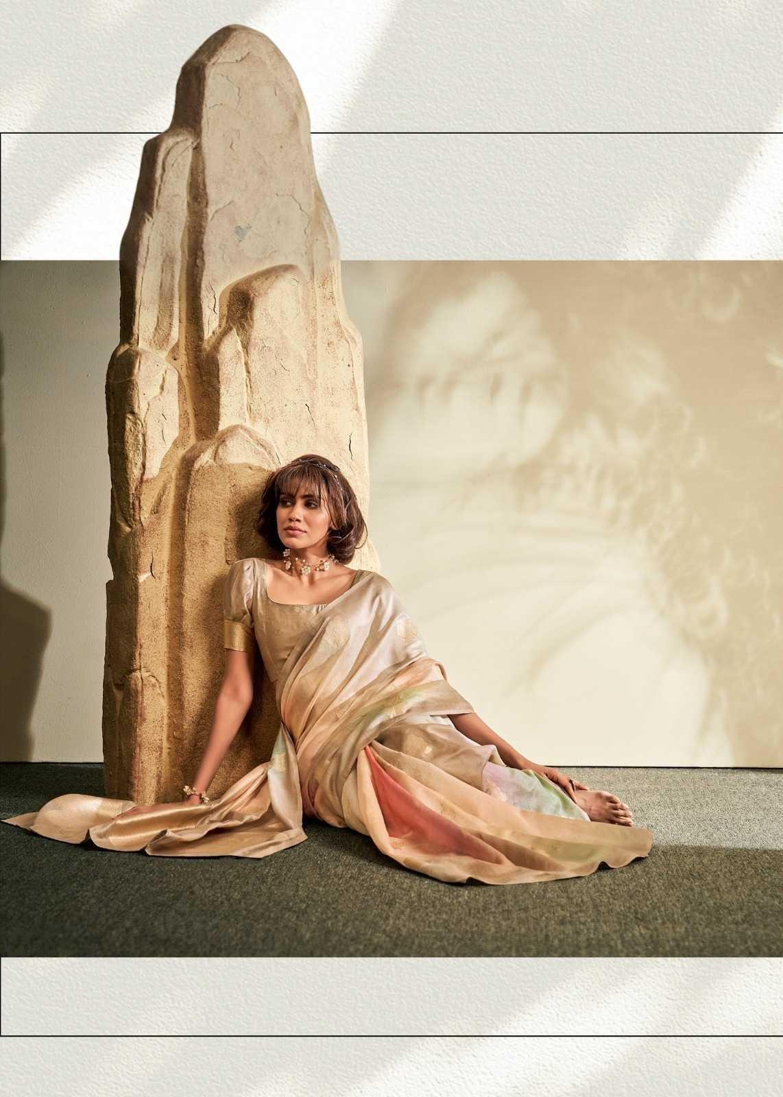 Golden Premium Soft Handloom Silk Saree – Elegant Heavy Weaving Designer Saree for Festive & Wedding Wear - House of ViDi