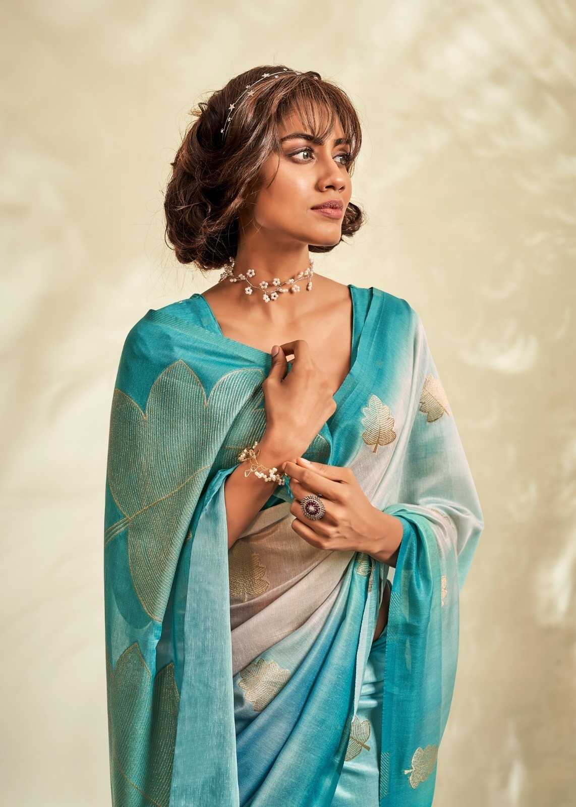Sky Premium Soft Handloom Silk Saree – Elegant Heavy Weaving Designer Saree for Festive & Wedding Wear