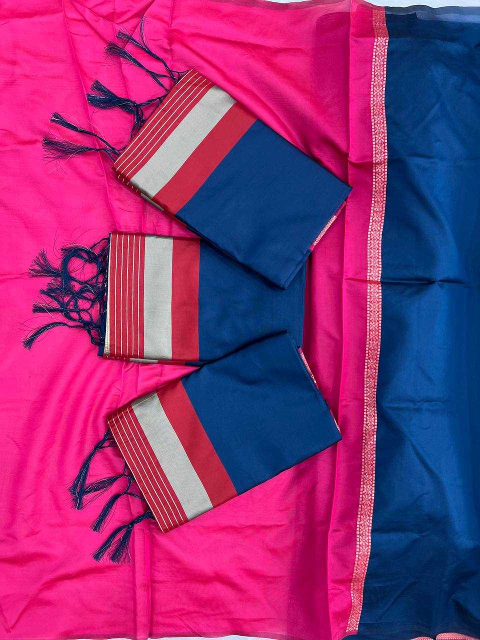 Soft Lichi Silk Saree with Rich Jacquard Weaving & Elegant Zahlars – Traditional Festive Wear