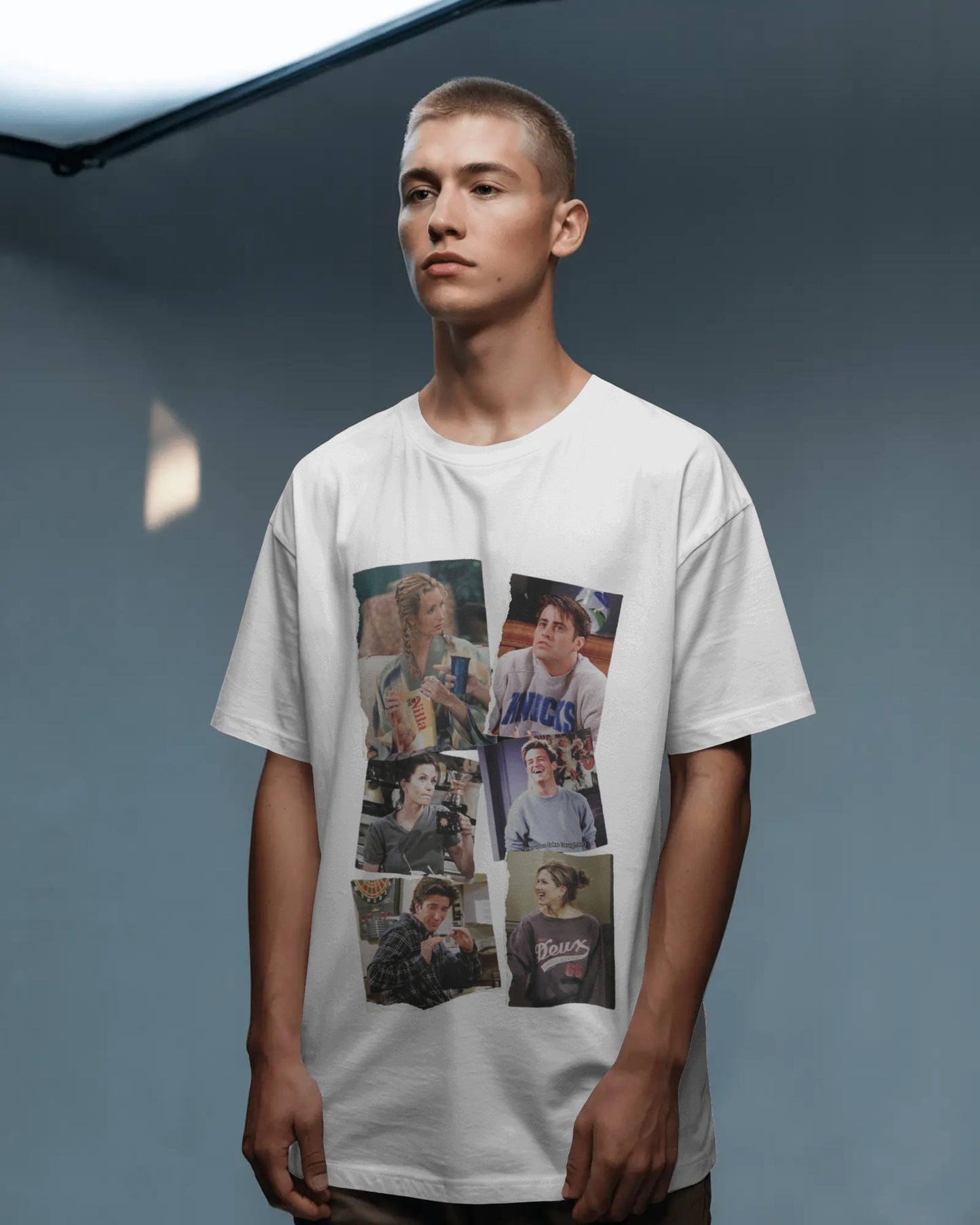 Oversized FRIENDS Collage T-Shirt – Iconic TV Show Moments Unisex Tee