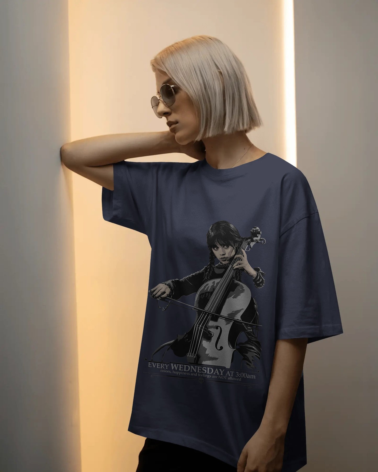 Wednesday Addams Oversized T-Shirt – Dark Gothic Graphic Tee | House of ViDi