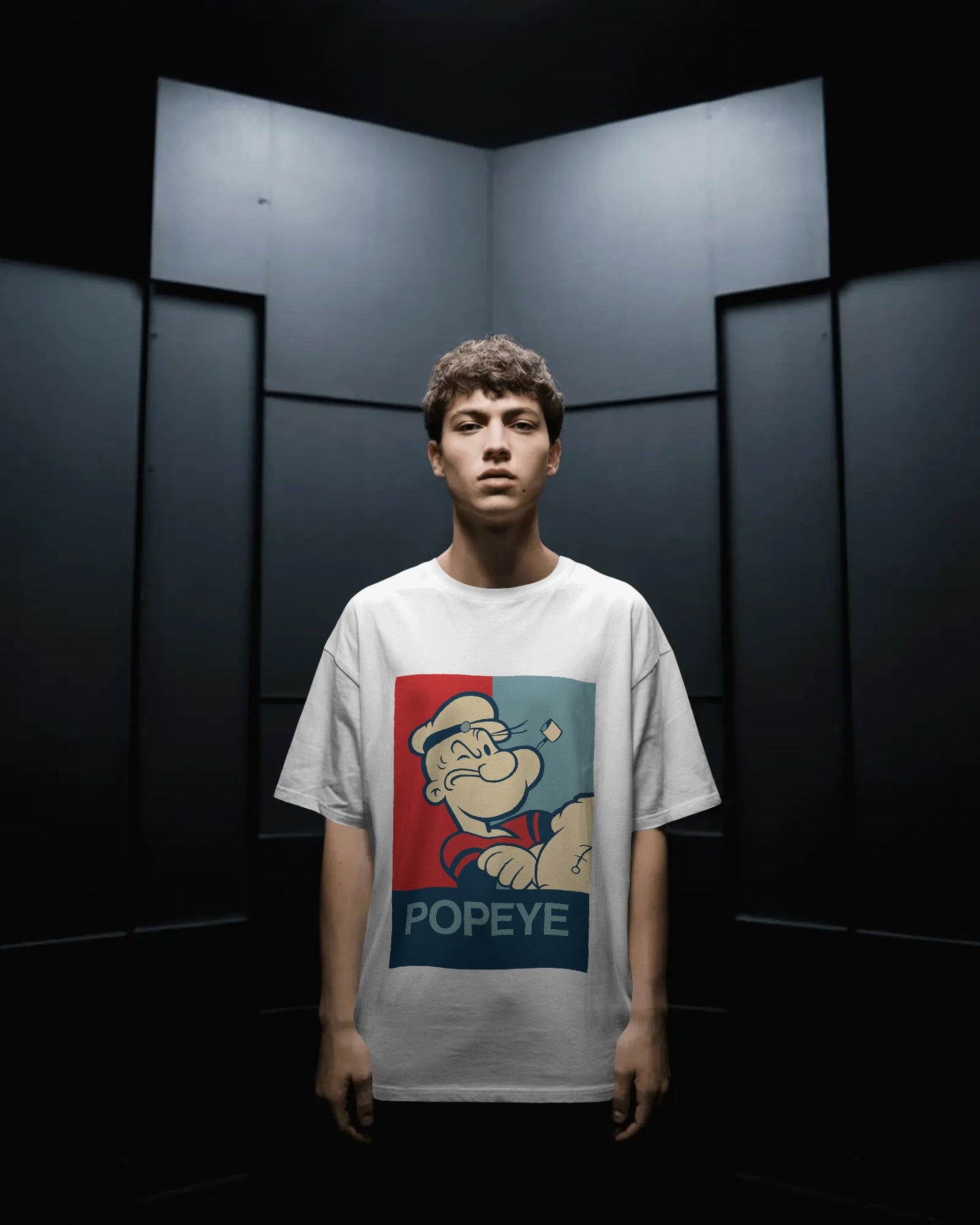 Oversized Popeye Retro Pop-Art T-Shirt | Vintage Cartoon Graphic Tee
