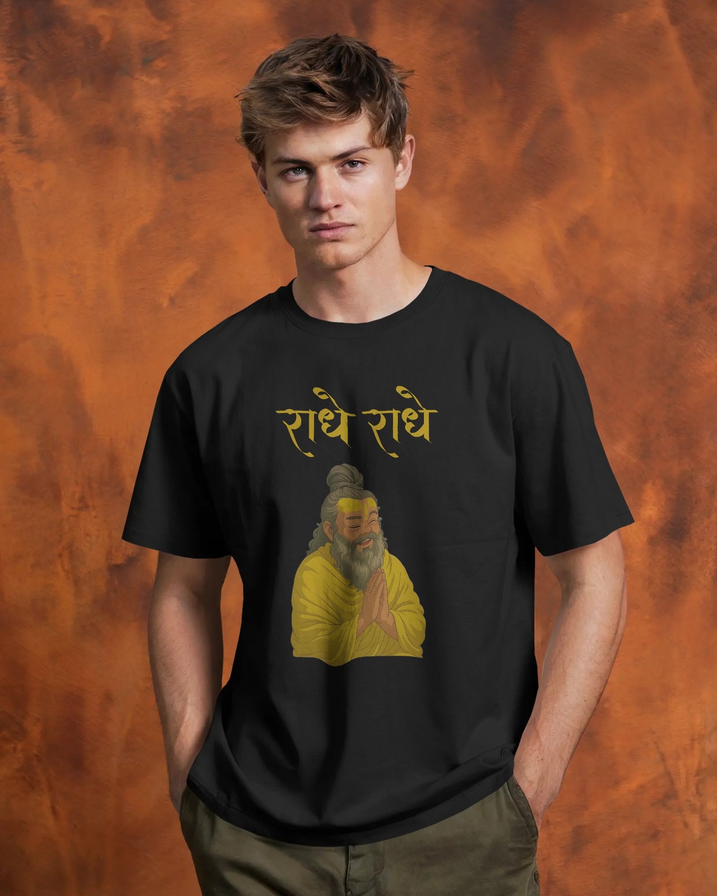 राधे राधे (Radhe Radhe) Unisex T-shirt – Inspired by Premanand Ji Maharaj | House of ViDi