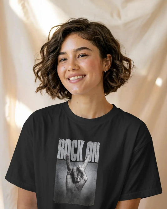 Rock On Graphic T-Shirt – Bold Attitude Unisex Cotton Tee | Classic Statement Wear - House of ViDi