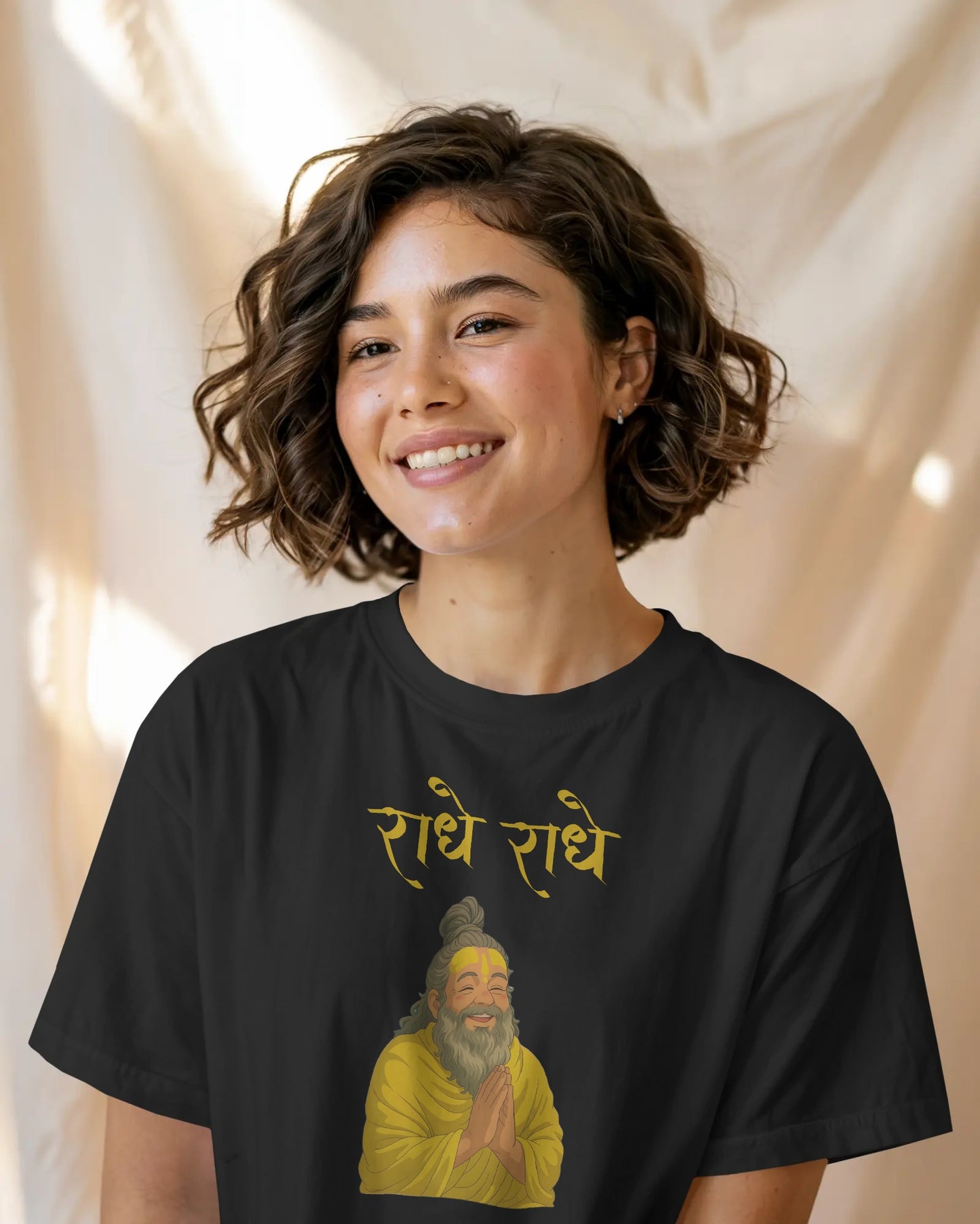 राधे राधे (Radhe Radhe) Unisex T-shirt – Inspired by Premanand Ji Maharaj | House of ViDi