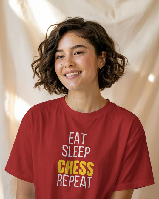 Eat Sleep Chess Repeat Classic T-shirt | Unisex Chess Lovers Tee | House of ViDi - House of ViDi