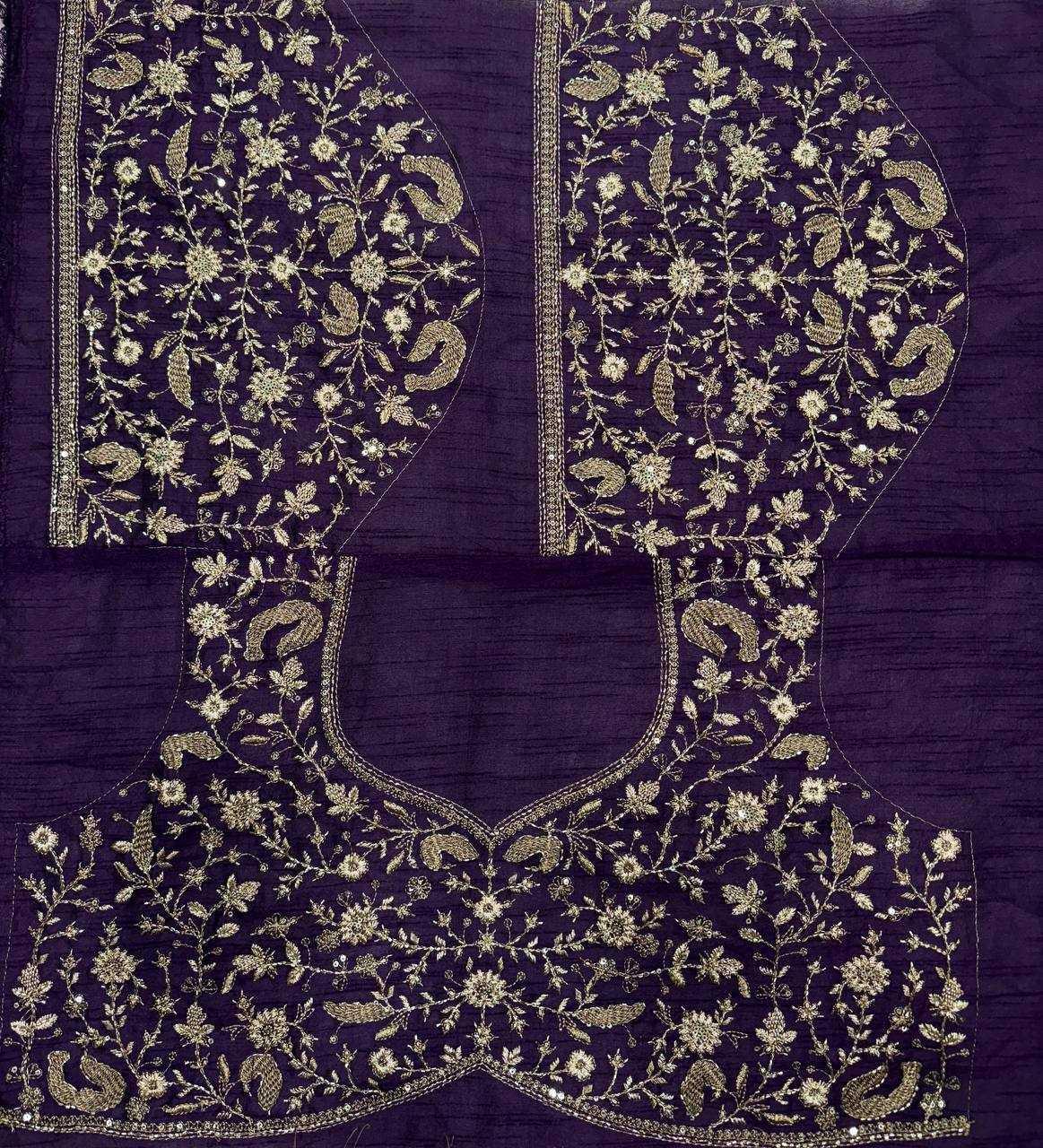 Celebrity Style Soft Crunchy Silk Designer Saree with Sequins & Dori Embroidery - House of ViDi