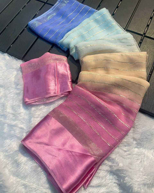 Viscose Georgette 4D Designer Saree with Gradient Pattern