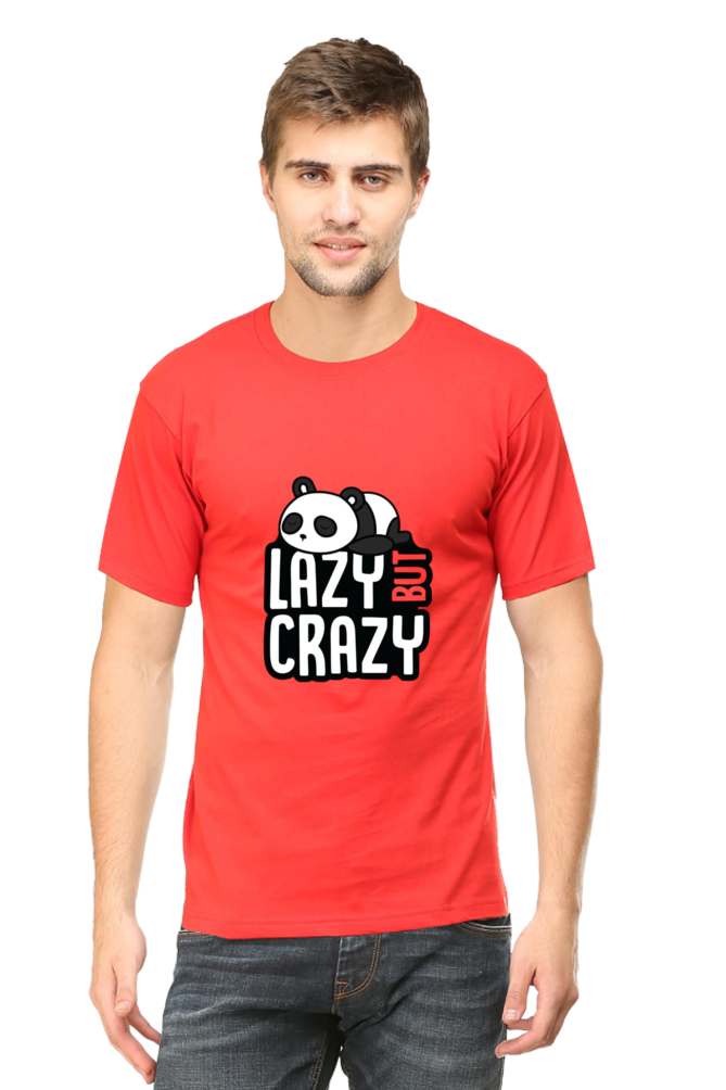 Lazy But Crazy Unisex Round Neck Half Sleeve T-Shirt