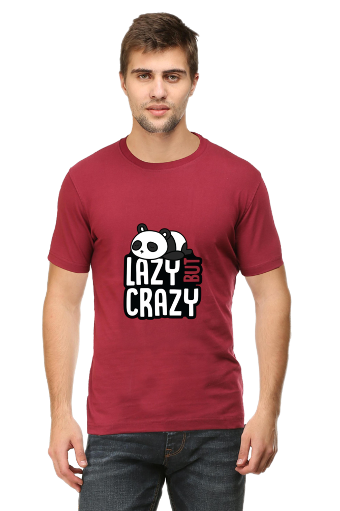 Lazy But Crazy Unisex Round Neck Half Sleeve T-Shirt
