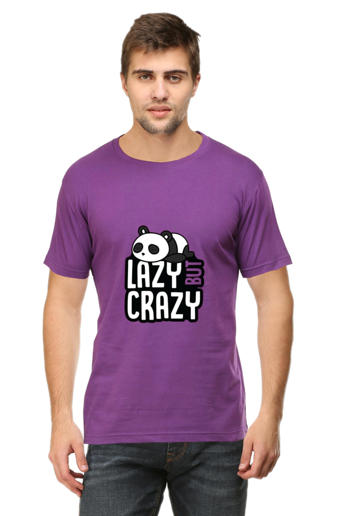 Lazy But Crazy Unisex Round Neck Half Sleeve T-Shirt