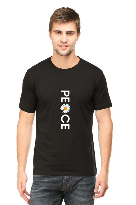 Peace Unisex Round Neck Half Sleeve T-Shirt