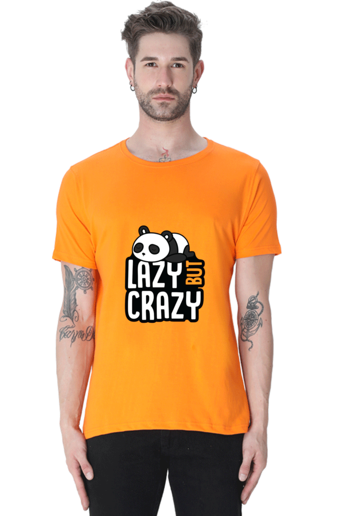 Lazy But Crazy Unisex Round Neck Half Sleeve T-Shirt