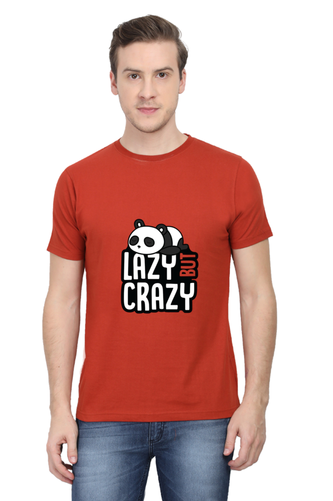 Lazy But Crazy Unisex Round Neck Half Sleeve T-Shirt