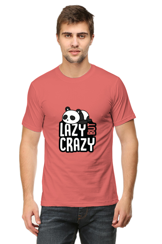 Lazy But Crazy Unisex Round Neck Half Sleeve T-Shirt