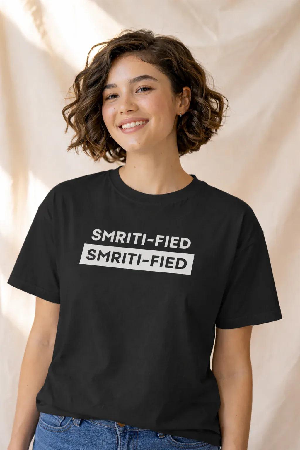 Smriti Mandhana Fan T-Shirt – Smriti-fied 18 Unisex Cotton Cricket Tee - House of ViDi