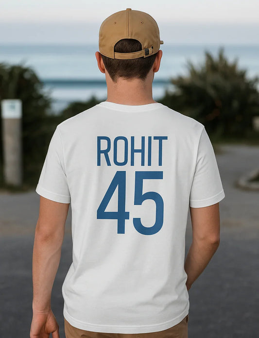 Rohit Sharma Tribute White T-Shirt – Rohit 45 - House of ViDi
