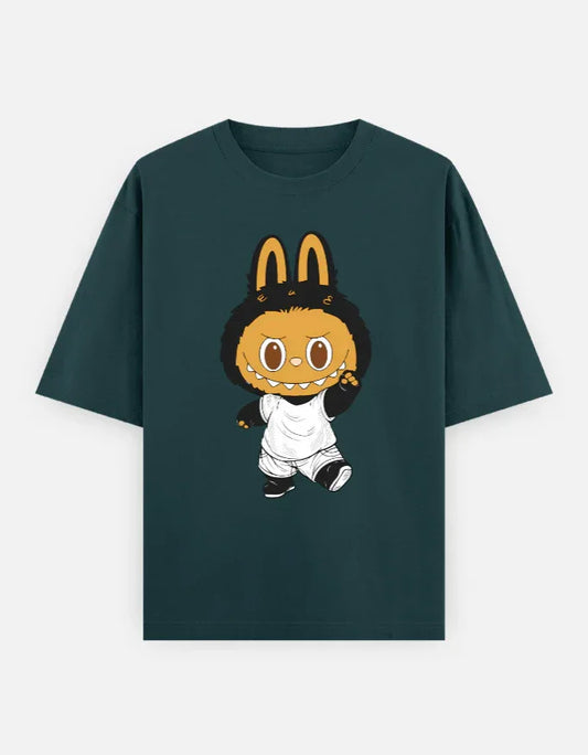 Labubu Raw Mode – Unisex Oversized T-Shirt | Street Calm with a Side of Chaos - House of ViDi