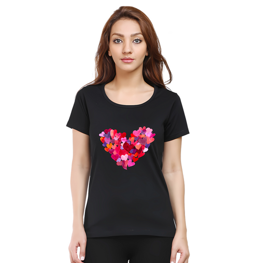 Heartquake Women Round Neck Half Sleeve T-Shirt - House of ViDi