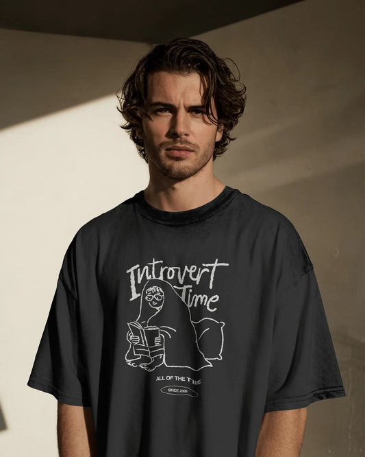Introvert Time Unisex Oversized T-shirt - House of ViDi