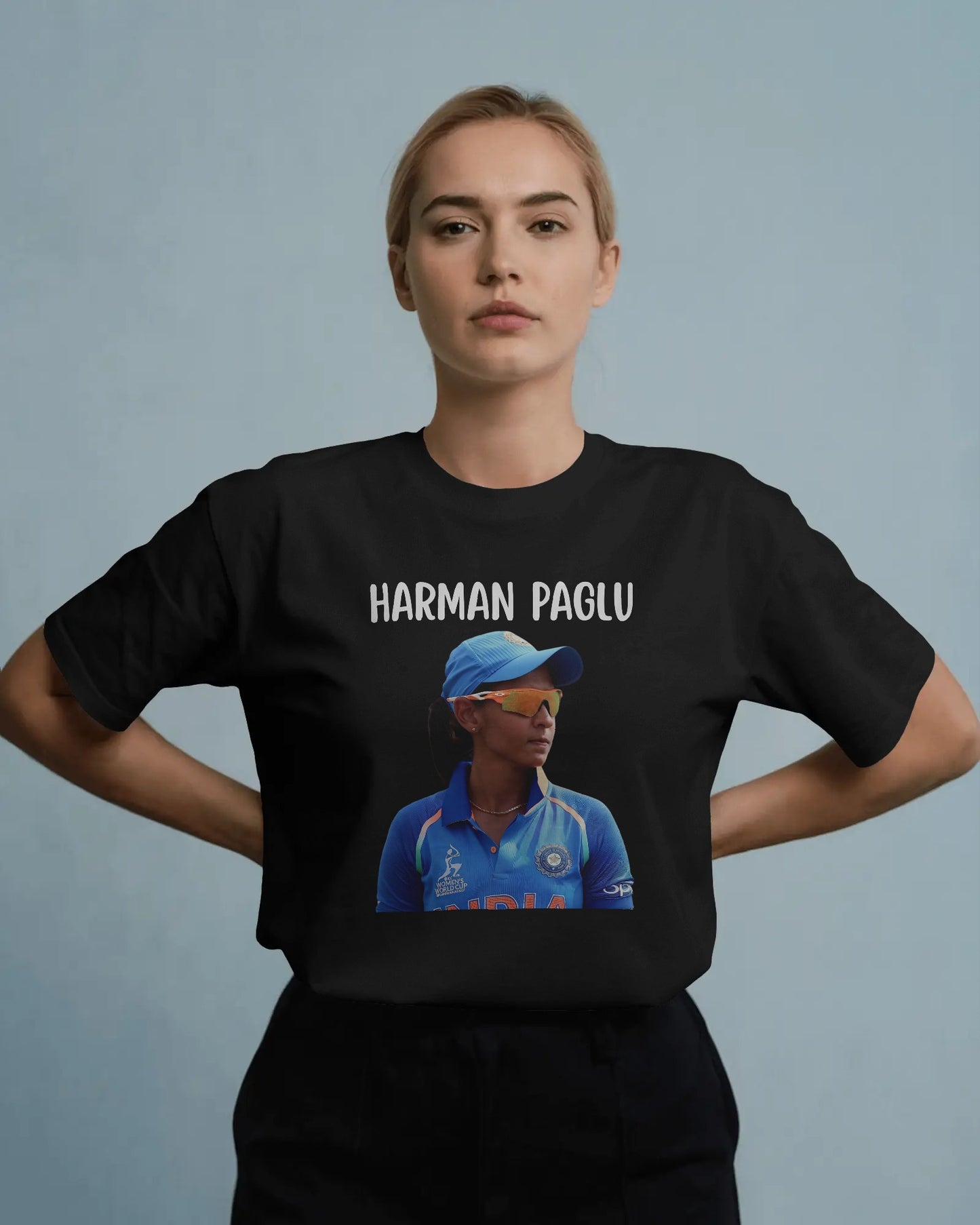 Harman Paglu Fan Jersey T-Shirt | Harmanpreet Kaur Inspired Cricket Fan Edition Unisex Tee