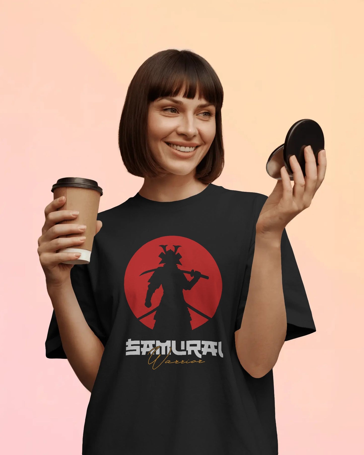 Samurai Shadow Warrior – Unisex Oversized T-Shirt | Powerful. Minimal. Legendary.