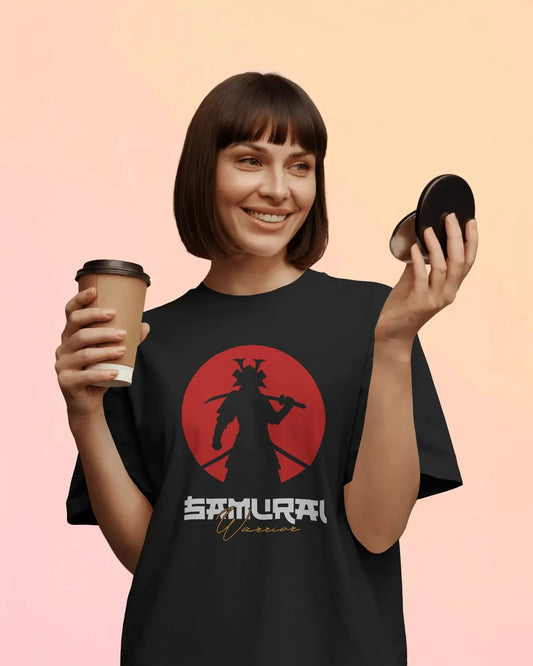 Samurai Shadow Warrior – Unisex Oversized T-Shirt | Powerful. Minimal. Legendary. - House of ViDi