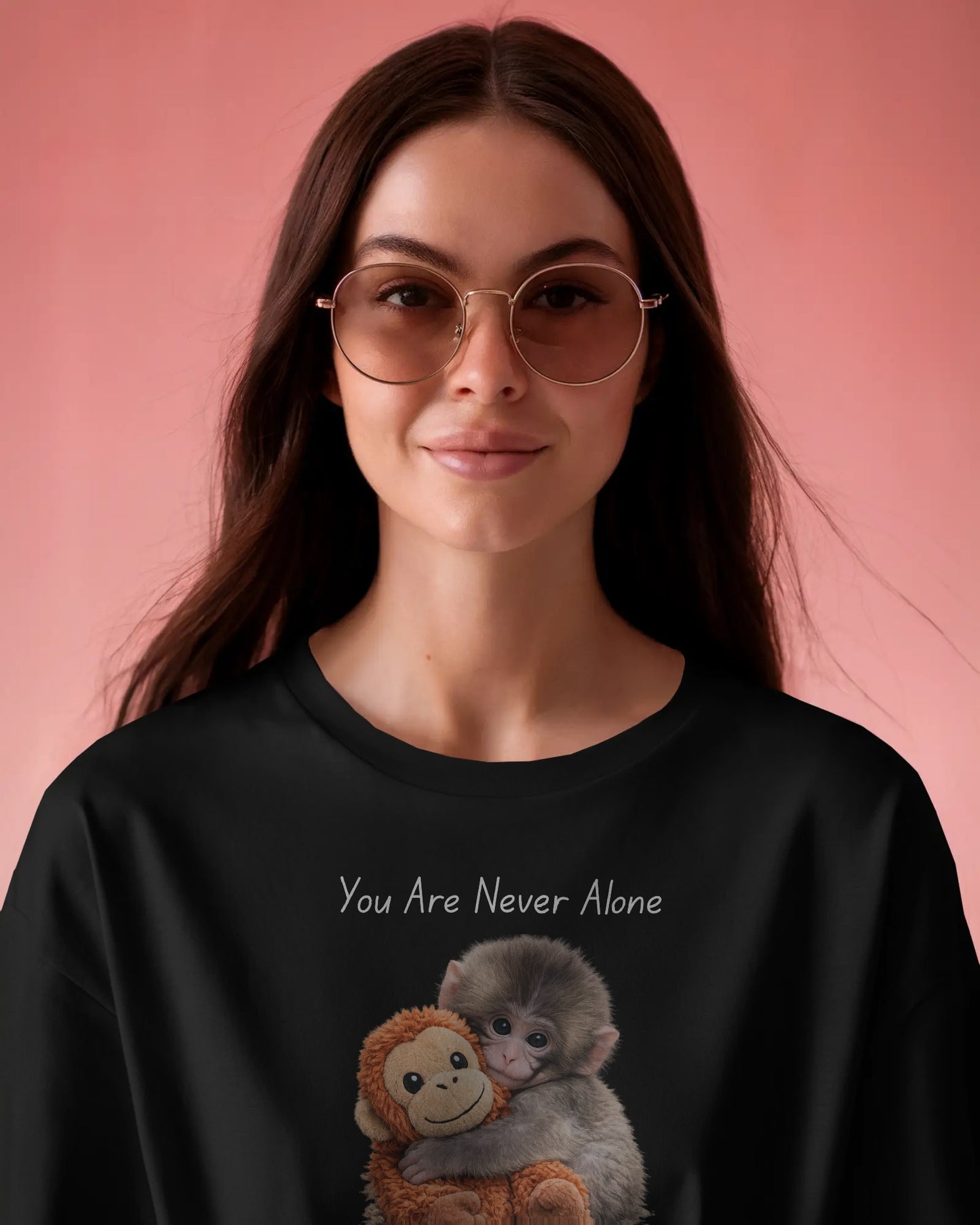 Punch Monkey “You Are Never Alone” T-Shirt – Viral Cute Edition