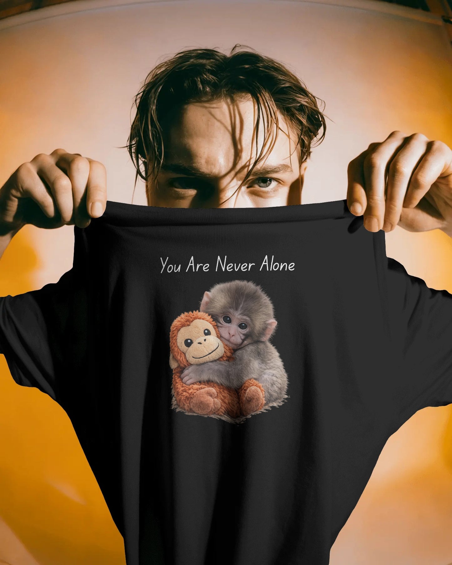 Punch Monkey “You Are Never Alone” T-Shirt – Viral Cute Edition