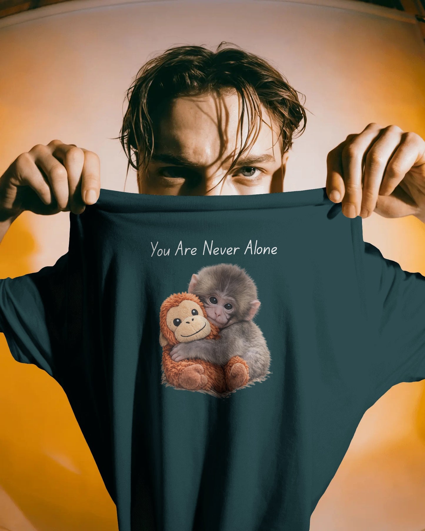 Punch Monkey “You Are Never Alone” T-Shirt – Viral Cute Edition