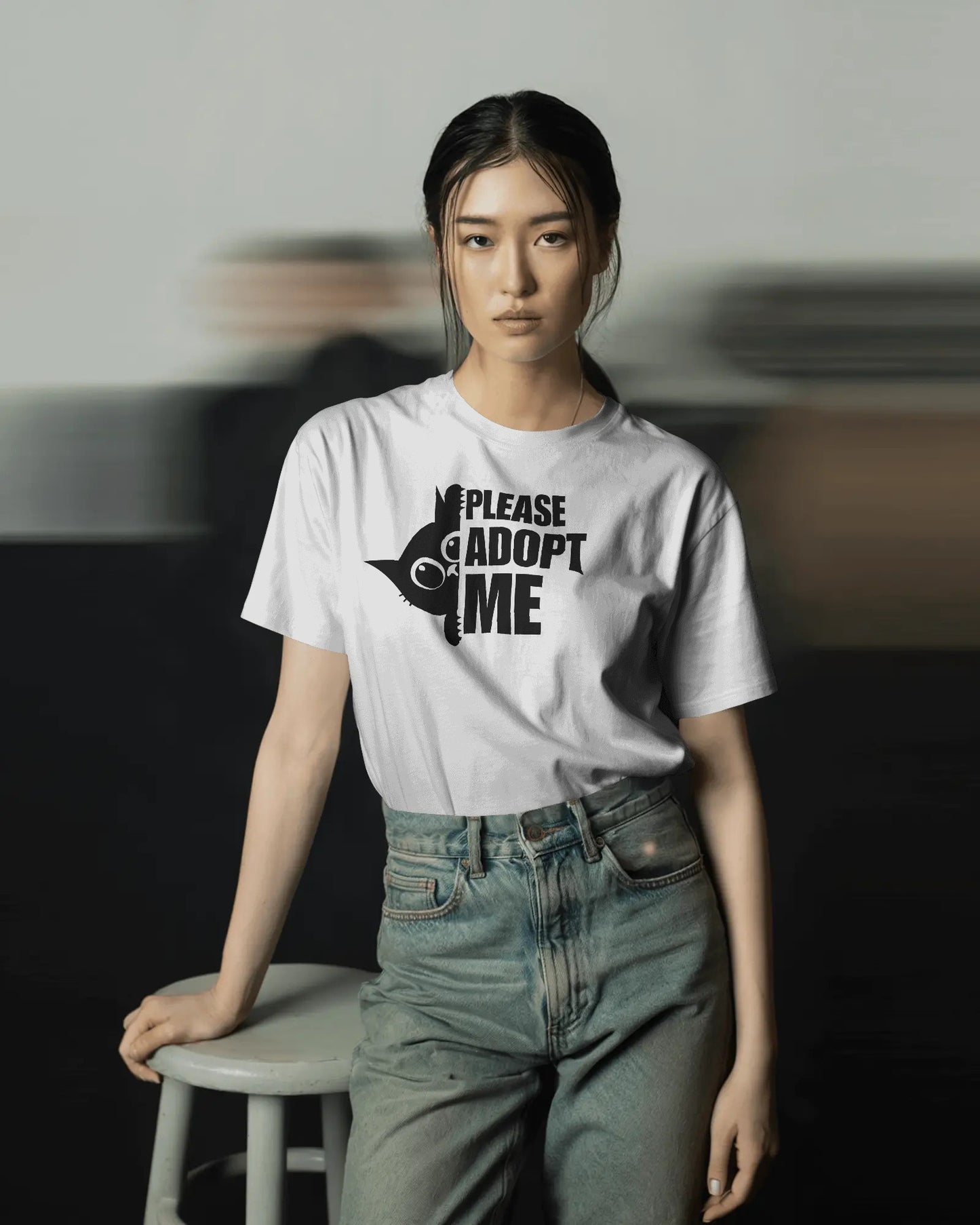 Please Adopt Me T-Shirt – Cute Cat Graphic Unisex Cotton Tee | Classic Everyday Wear