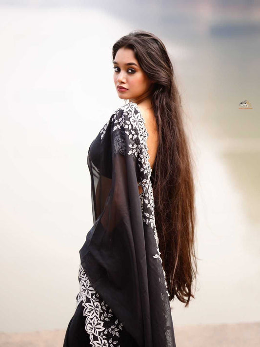 Premium Kota Doriya Sequin Work Saree with Lace Border