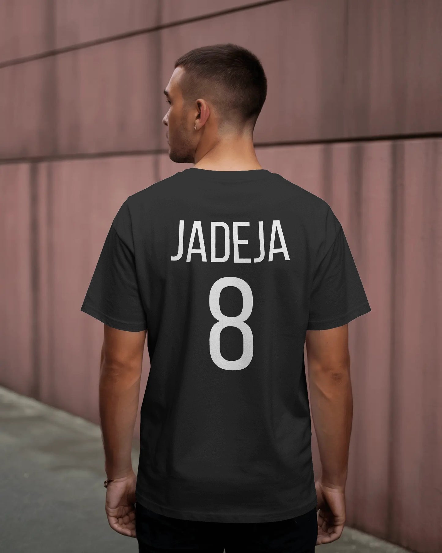Ravindra Jadeja 8 Sword Master Fan Jersey Style T-Shirt – Unisex Cricket Edition - House of ViDi