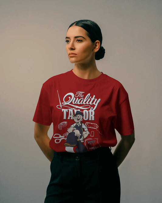 Oversized Popeye Tailor Graphic T-Shirt | Vintage Cartoon Streetwear Tee