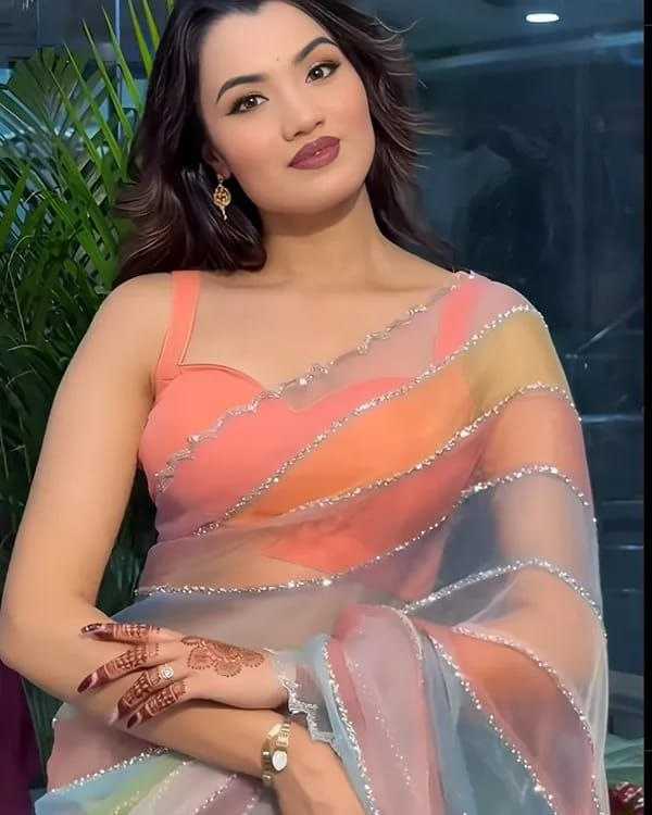 Soft Tabby Silk Saree with Designer Print & Zarkhan Work – Elegant Party & Festive Wear