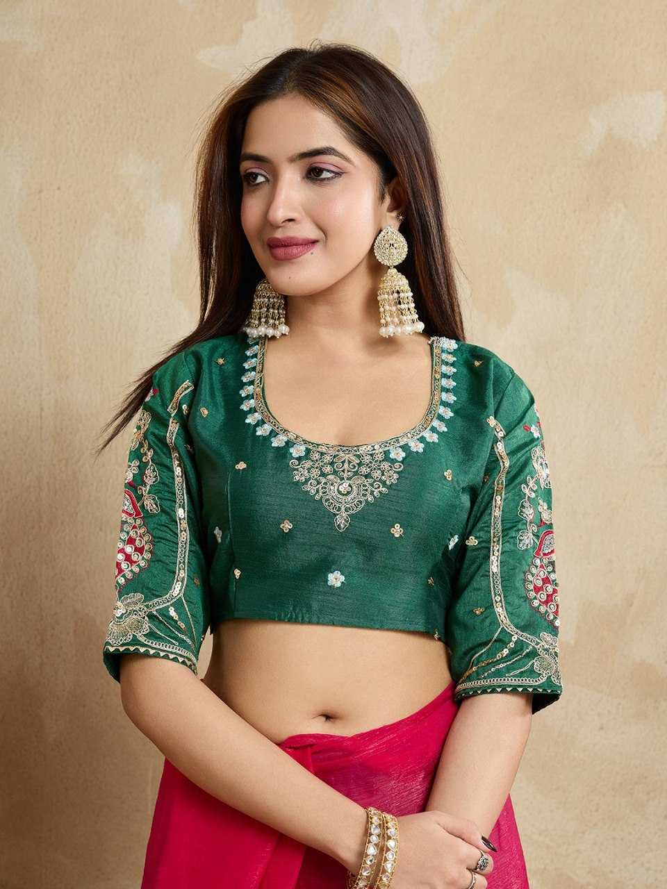 Premium Pink Fendy Chiffon Silk Saree with Heavy Embroidery & Mono Banglory Blouse – Perfect Wedding & Festive Wear